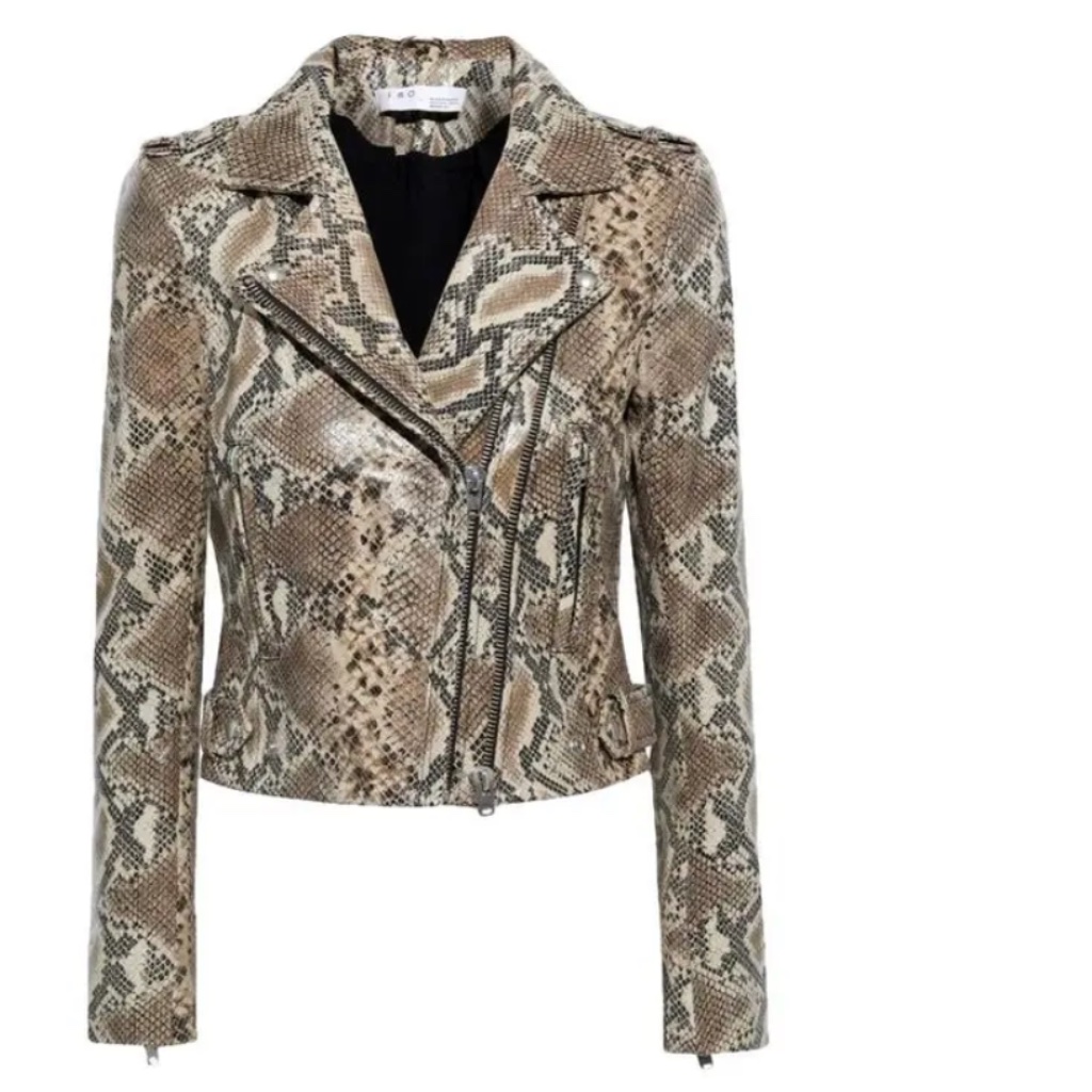 Iro Luiga Leather Python Jacket - Size Fr38